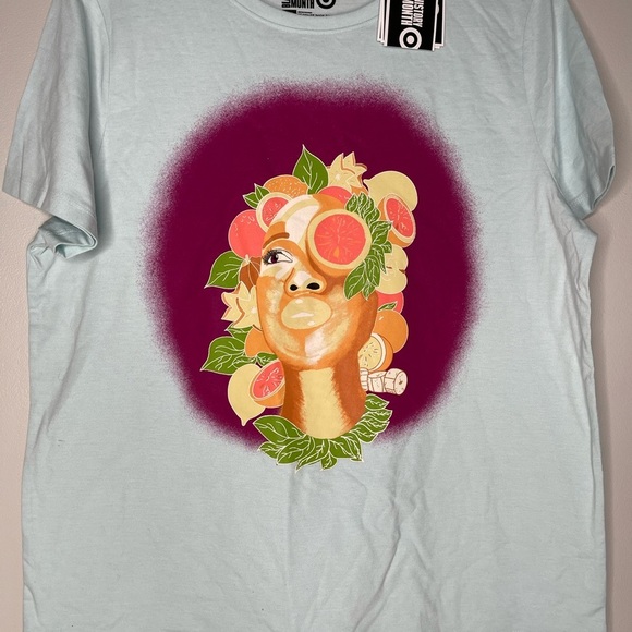 Black History Month Women's T shirt short sleeve blue - Picture 2 of 5